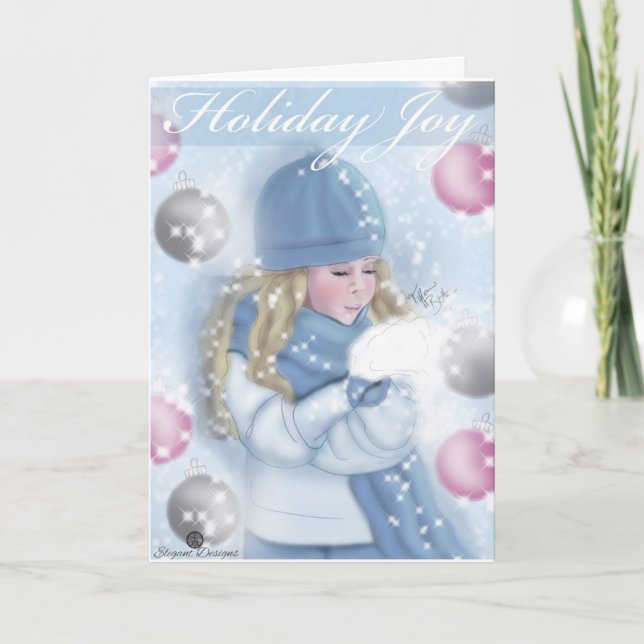 Cartes Pour Fêtes Annuelles "Joie de vacances " (Devant)