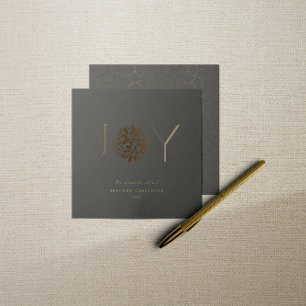 Cartes Pour Fêtes Annuelles JOIE Élégante moderne Noël d'entreprise