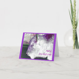 Cartes Pour Fêtes Annuelles Joie et amour de paix de Buffalo de Yellowstone