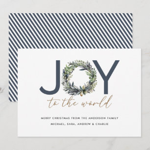 Cartes Pour Fêtes Annuelles Joie Moderne Au Monde Noël