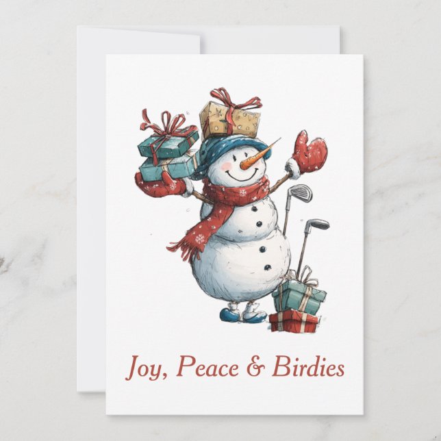 Cartes Pour Fêtes Annuelles Joie, Paix et Oiseaux (Devant)