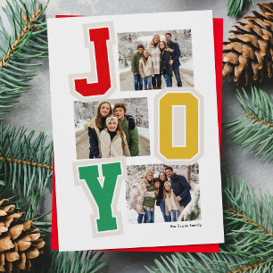 Cartes Pour Fêtes Annuelles Joie prépa patches tendance trois photo Noël