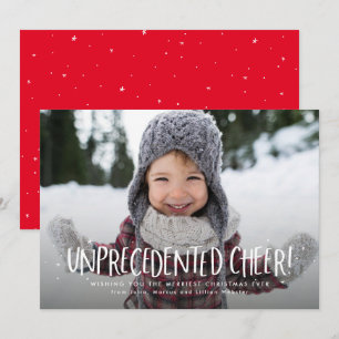 Cartes Pour Fêtes Annuelles Joie sans précédent, plaisir en une photo de Noël