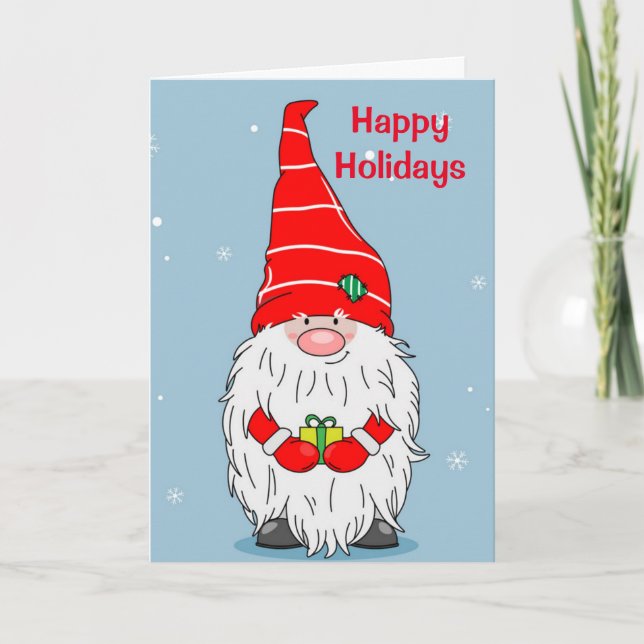 Cartes Pour Fêtes Annuelles JOKING GNOME DIT "GNOME PLACE like HOME" VACANCES (Devant)