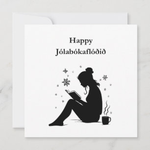 Cartes Pour Fêtes Annuelles Jolabokaflod - Inondation de livres en Islande