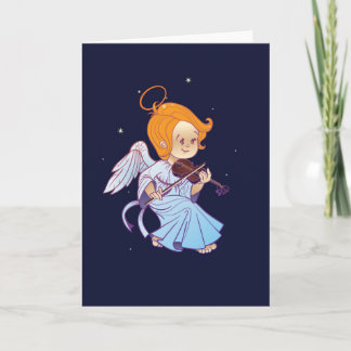 Cartes Pour Fêtes Annuelles Joli ange jouant du violon