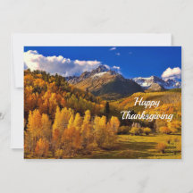 Joli arbre jaune montagne Thanksgiving plat