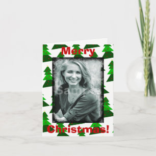 Cartes Pour Fêtes Annuelles Joli Arbres de Noël Ajouter Votre Photo