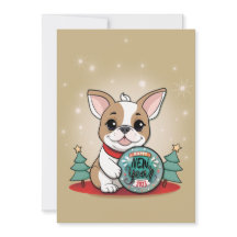 Joli Bouledogue Français Vœux de Bonne Année