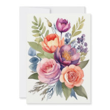 Joli bouquet assorti de fleurs à l'aquarelle flora