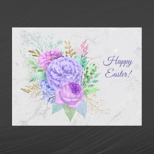 Cartes Pour Fêtes Annuelles Joli Bouquet Floral Violet Pâques