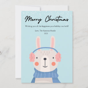 Cartes Pour Fêtes Annuelles Joli Bunny Pet Amant Appartement de Noël