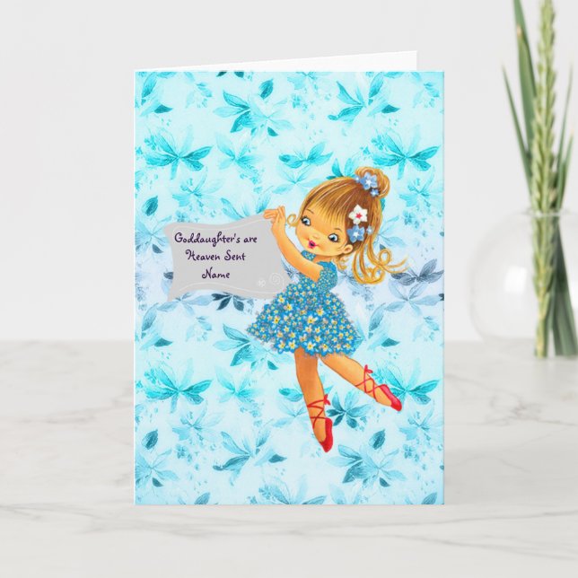 Cartes Pour Fêtes Annuelles Joli cadeau Flower Godgirl personnalisé (Devant)
