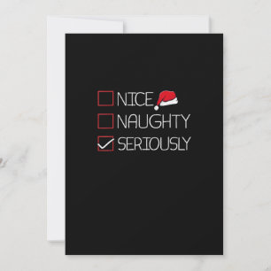 Cartes Pour Fêtes Annuelles Joli Coquin Sérieusement Noël Style Moderne