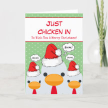 Joli Drôle Juste Poule Dans Joyeux Noël