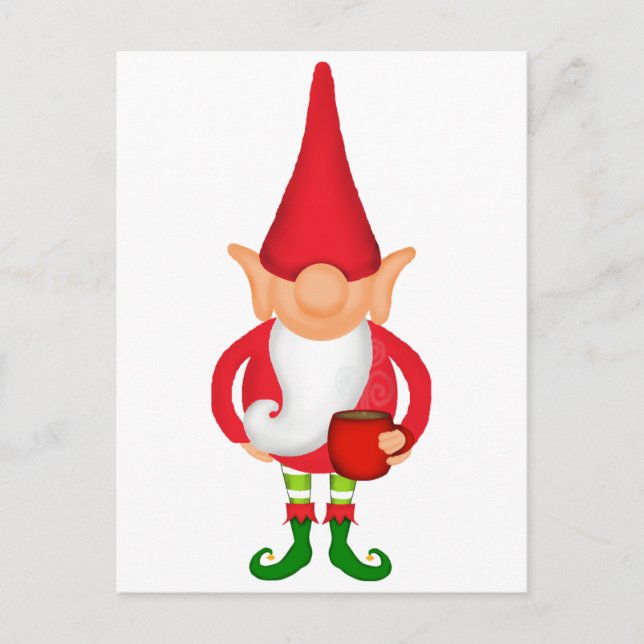 Cartes Pour Fêtes Annuelles Joli elfe de Noël (Devant)