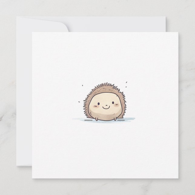 Cartes Pour Fêtes Annuelles Joli hérisson aquarelle (Devant)