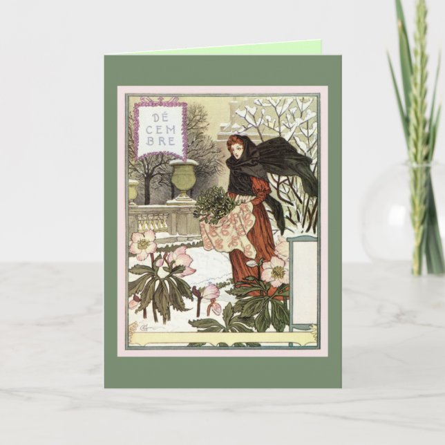 Cartes Pour Fêtes Annuelles Joli jardinier classique suisse français (Devant)