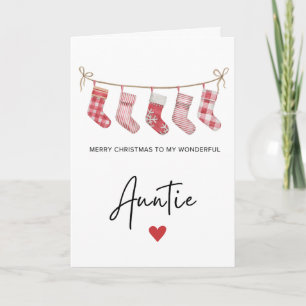 Cartes Pour Fêtes Annuelles Joli Joyeux Noël Tante Pliée
