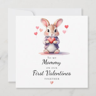Cartes Pour Fêtes Annuelles Joli Lapin à ma Maman pour notre premier Saint-Val