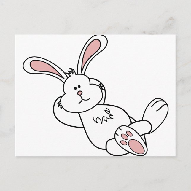 Cartes Pour Fêtes Annuelles Joli lapin de Pâques Chilling out (Devant)