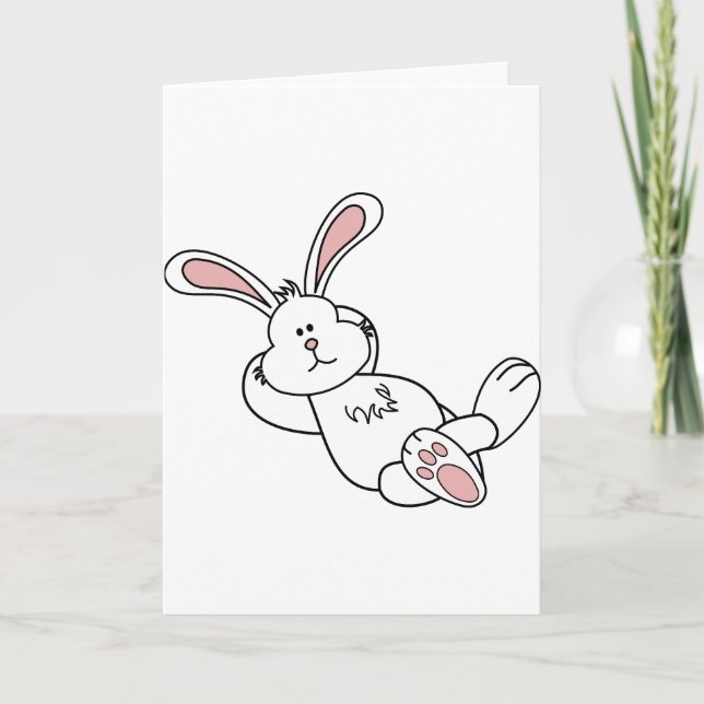 Cartes Pour Fêtes Annuelles Joli lapin de Pâques Chilling out (Devant)