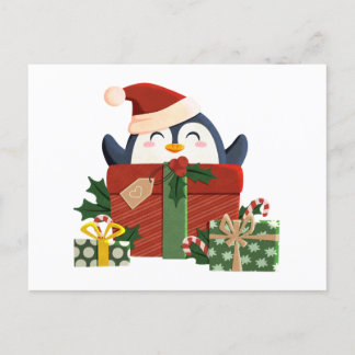 Cartes Pour Fêtes Annuelles Joli manchot souhaite joyeux Noël