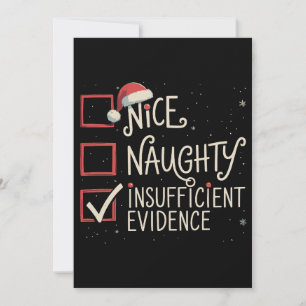 Cartes Pour Fêtes Annuelles Joli Méchant Preuve Insuffisante Noël Père Noël