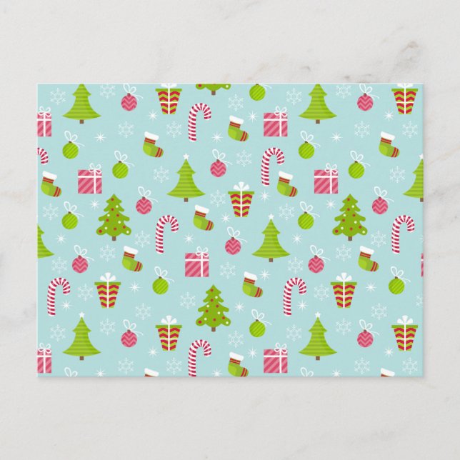 Cartes Pour Fêtes Annuelles Joli Motif de Noël (Devant)