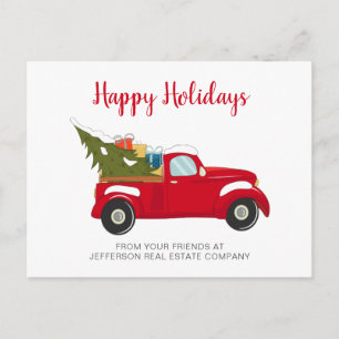Cartes Pour Fêtes Annuelles Joli Noël Arbre Voiture Entreprise