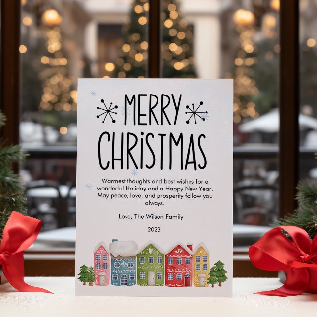 Cartes Pour Fêtes Annuelles Joli Noël Cosy Voisinage Appartement (Créateur téléchargé)
