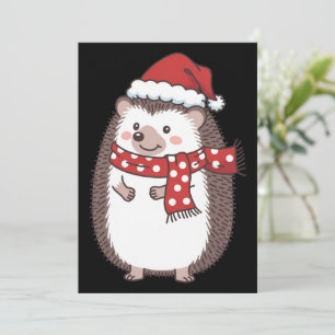 Cartes Pour Fêtes Annuelles Joli Noël Hérisson Vacances