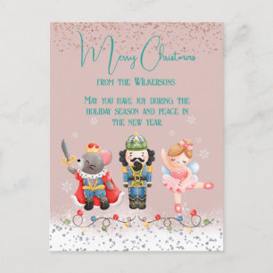 Cartes Pour Fêtes Annuelles Joli Noël pastel Casse-Noisette