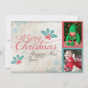 Cartes Pour Fêtes Annuelles Joli Noël Twin Baby Photo