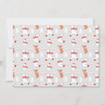 Joli ours polaire renne bonhomme de neige motif