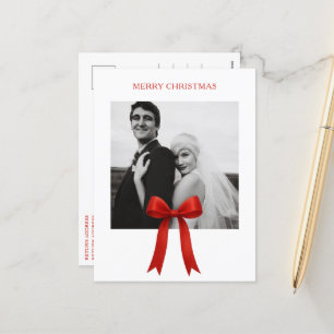 Cartes Pour Fêtes Annuelles Joli Red Bow photo Joyeux Noël