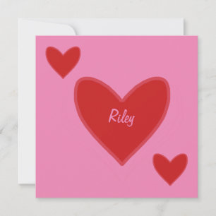 Cartes Pour Fêtes Annuelles Joli Red Hearts Valentine's Day Card