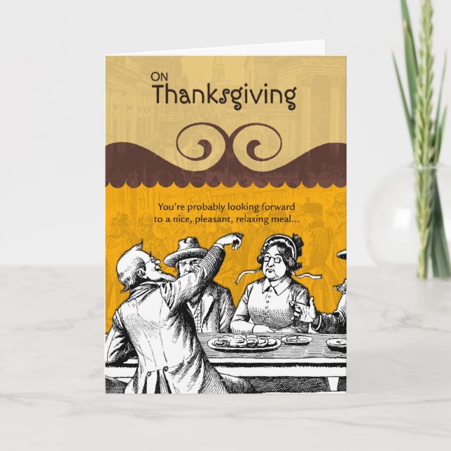 Cartes Pour Fêtes Annuelles Joli Repas Agréable à Thanksgiving (Devant)