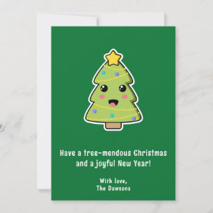 Cartes Pour Fêtes Annuelles Joli sapin de Noël Funny Arbre vert menaçant