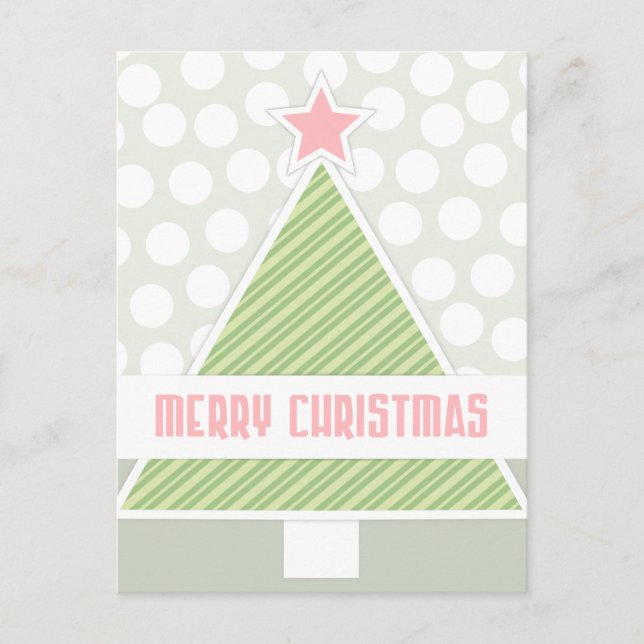 Cartes Pour Fêtes Annuelles Joli sapin de Noël moderne (Devant)