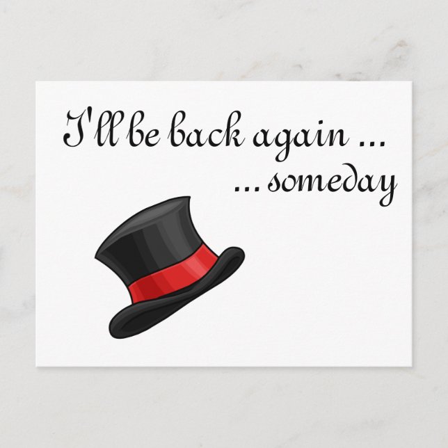 Cartes Pour Fêtes Annuelles Joli Snowman fondu Vieux Casquette de soie (Devant)