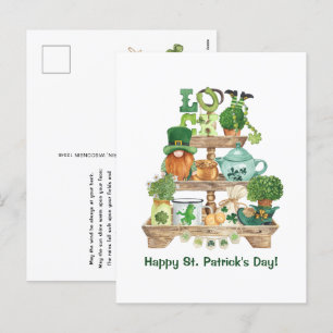 Cartes Pour Fêtes Annuelles Joli Stand irlandais Knickknack Joyeux St Patrick'