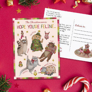 Cartes Pour Fêtes Annuelles Joli tableau de sentiments Amoureux de les chats c