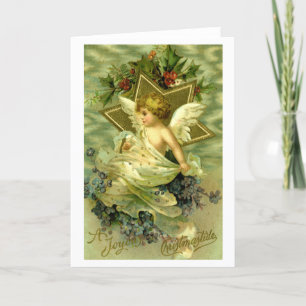 Cartes Pour Fêtes Annuelles Joli Vintage Christmas Cherub