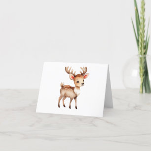 Cartes Pour Fêtes Annuelles Jolie adorable renne de Noël 5