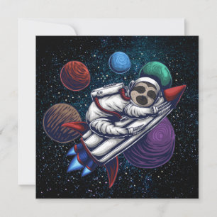 Cartes Pour Fêtes Annuelles Jolie fente d'espace