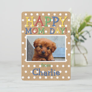 Cartes Pour Fêtes Annuelles Jolie fête des mères avec un chien Photo