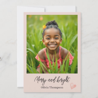 Cartes Pour Fêtes Annuelles Jolie fête rose cœur peint à la main