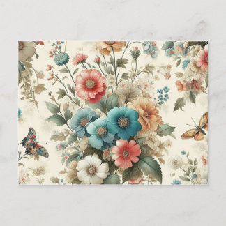Cartes Pour Fêtes Annuelles Jolie fleur coloré sans couture motif