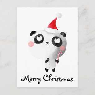 Cartes Pour Fêtes Annuelles Jolie Ours Panda Noël